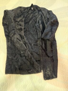 The Limited black Fuzzy Open-Front Women's Cardigan.